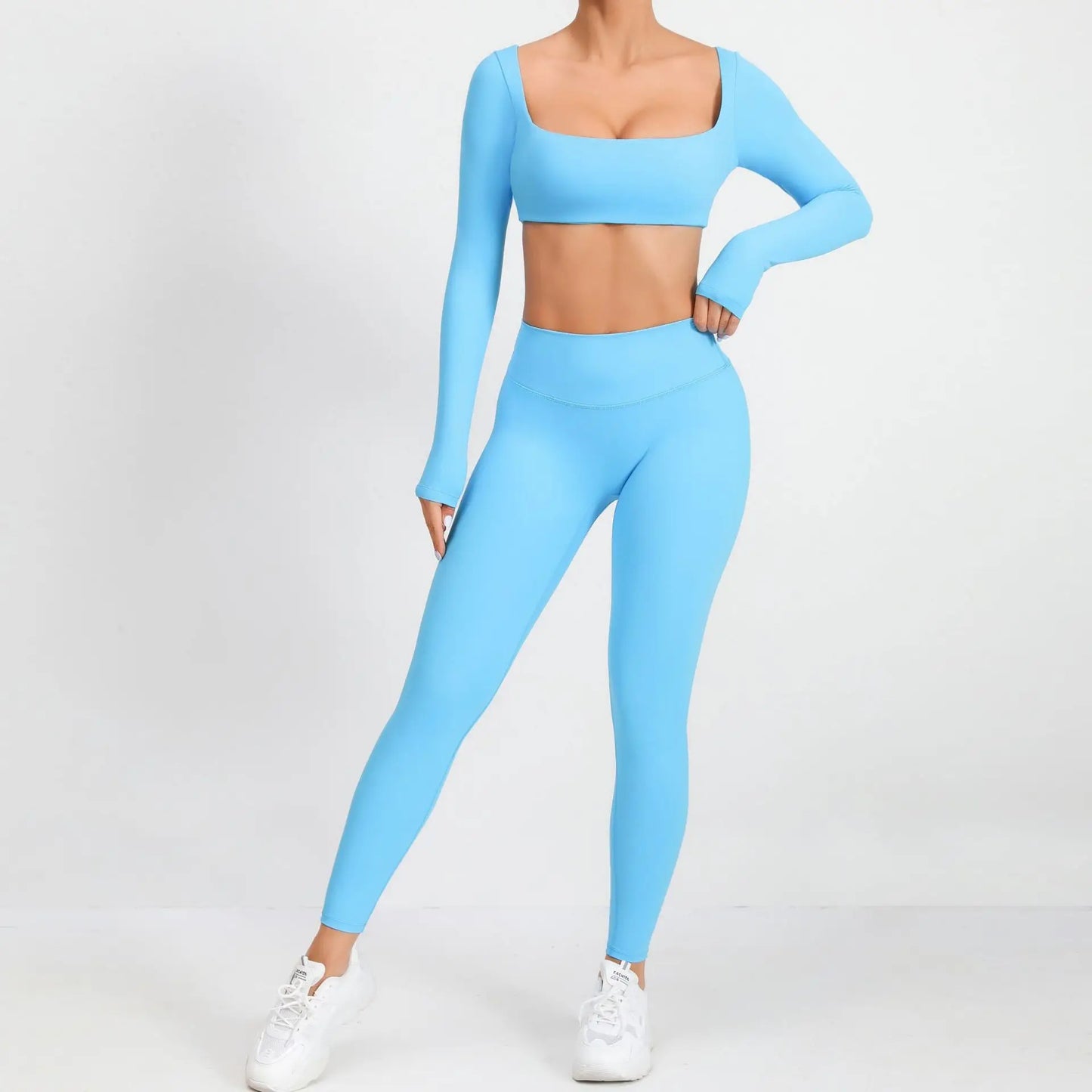 Set Deportivo Top Largo y Leggings Push-Up