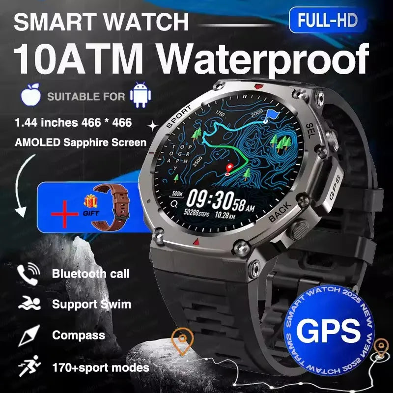 Smartwatch estilo Militar 2025 con GPS