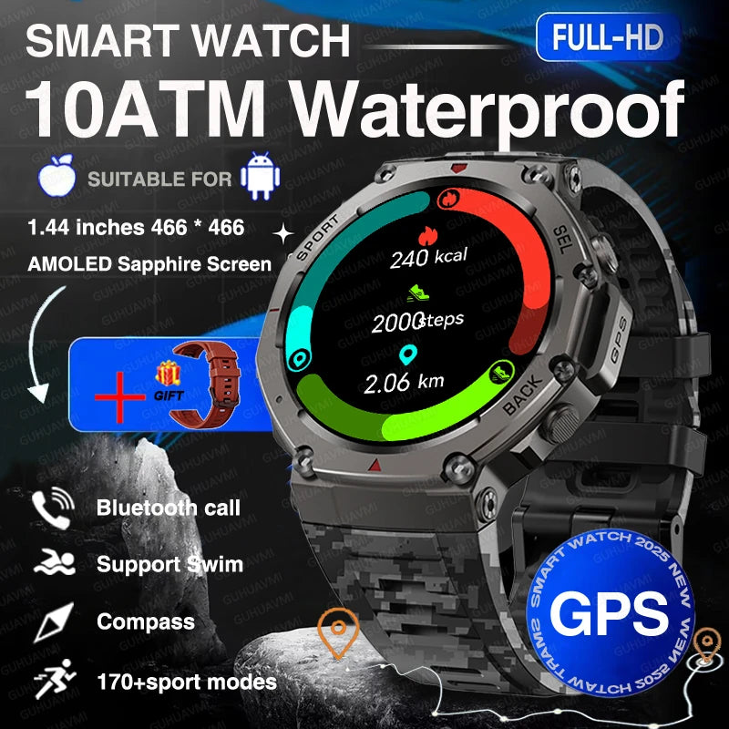 Smartwatch estilo Militar 2025 con GPS