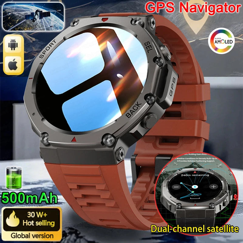Smartwatch estilo Militar 2025 con GPS