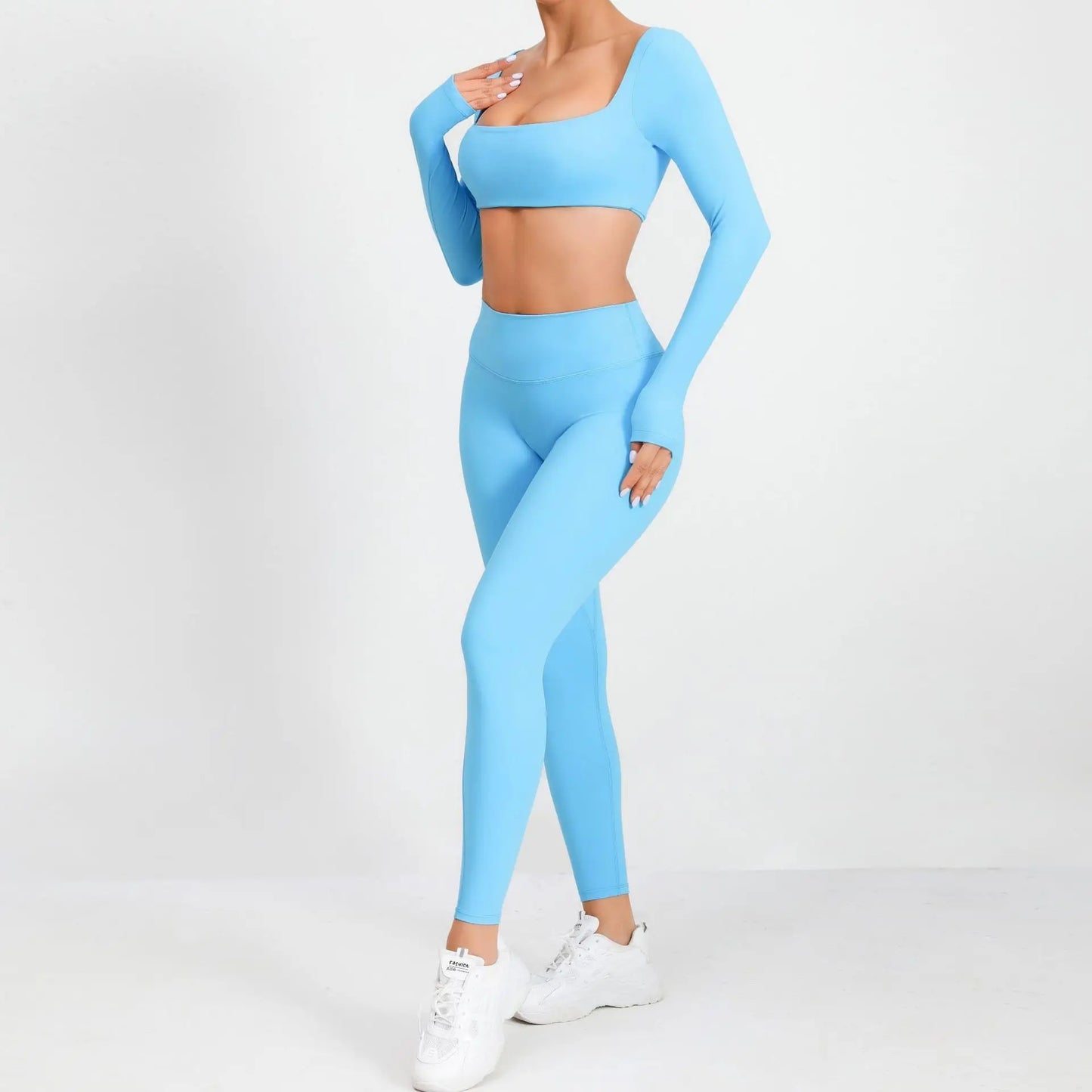Set Deportivo Top Largo y Leggings Push-Up