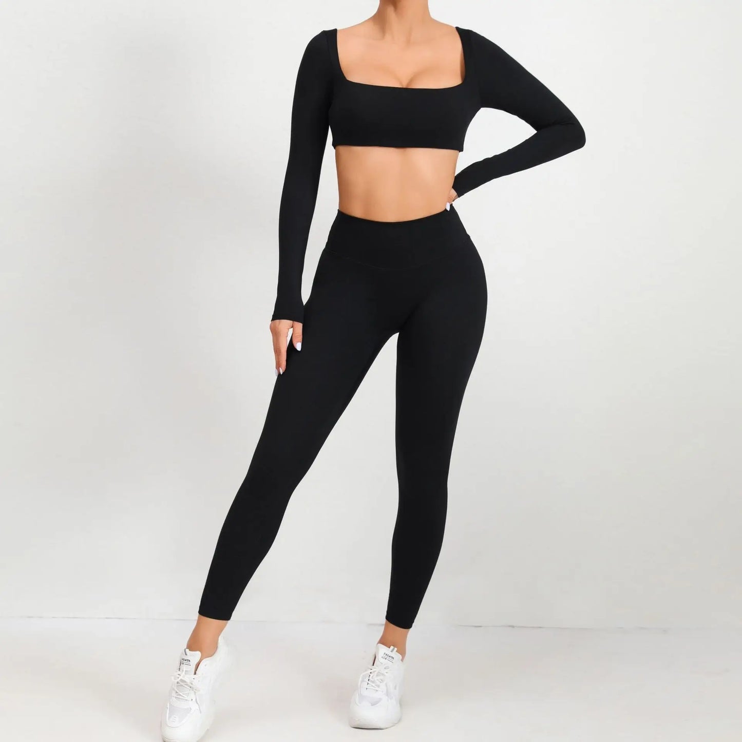 Set Deportivo Top Largo y Leggings Push-Up