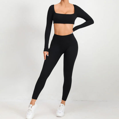 Set Deportivo Top Largo y Leggings Push-Up