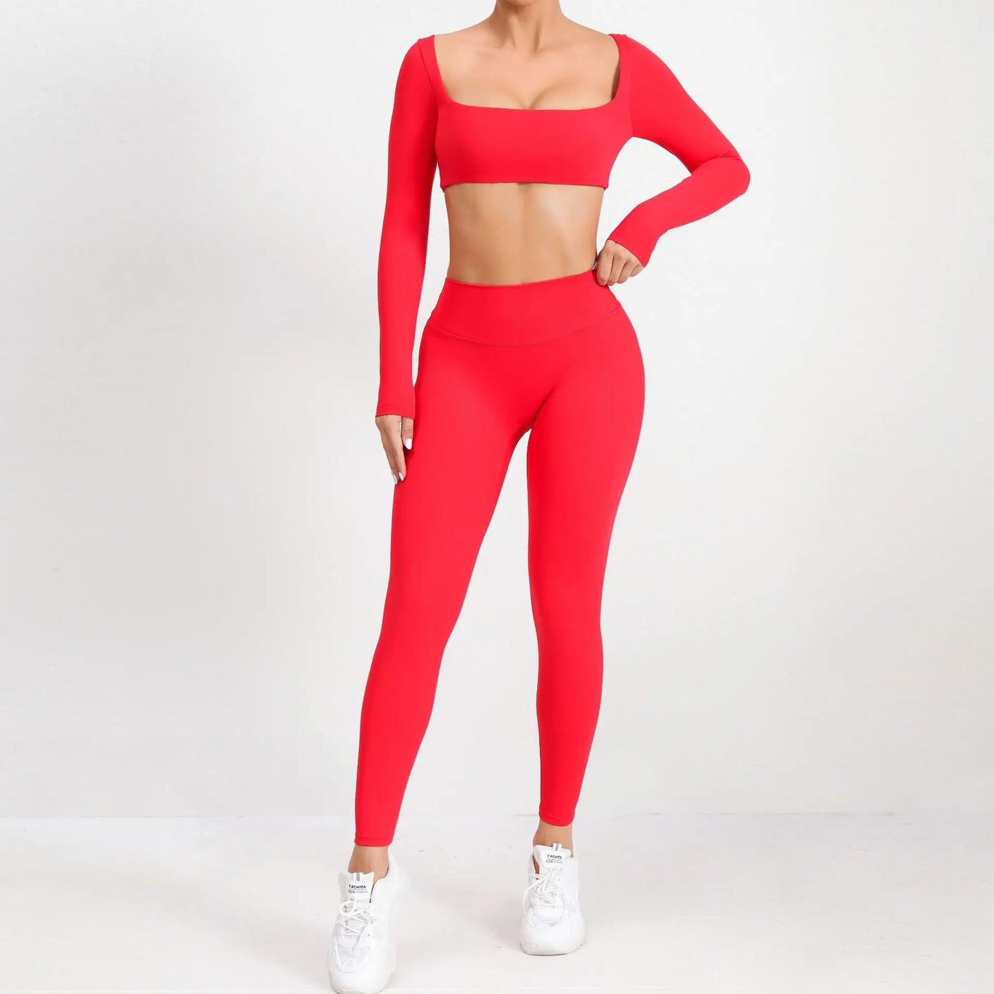 Set Deportivo Top Largo y Leggings Push-Up