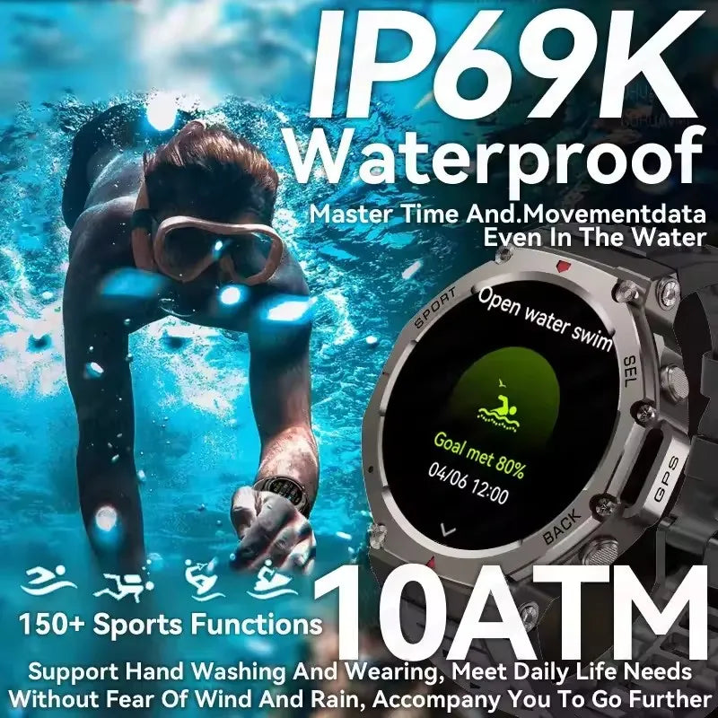 Smartwatch estilo Militar 2025 con GPS