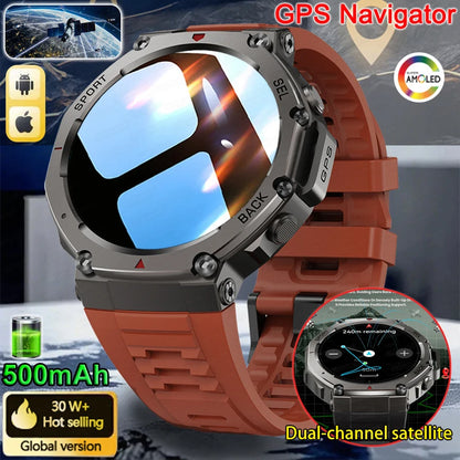 Smartwatch estilo Militar 2025 con GPS