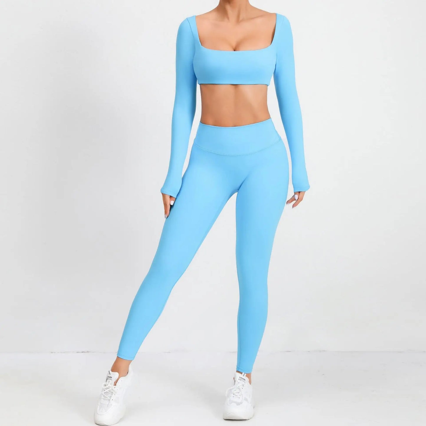 Set Deportivo Top Largo y Leggings Push-Up
