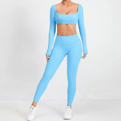 Set Deportivo Top Largo y Leggings Push-Up