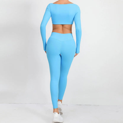 Set Deportivo Top Largo y Leggings Push-Up