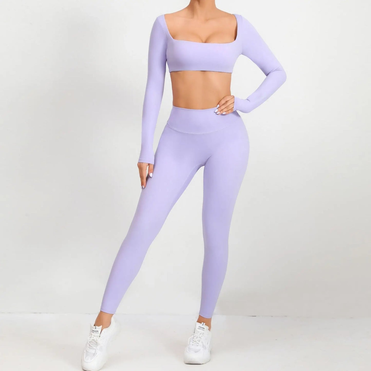 Set Deportivo Top Largo y Leggings Push-Up