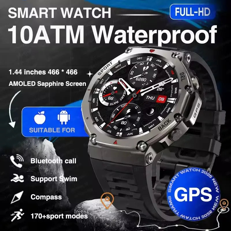 Smartwatch estilo Militar 2025 con GPS