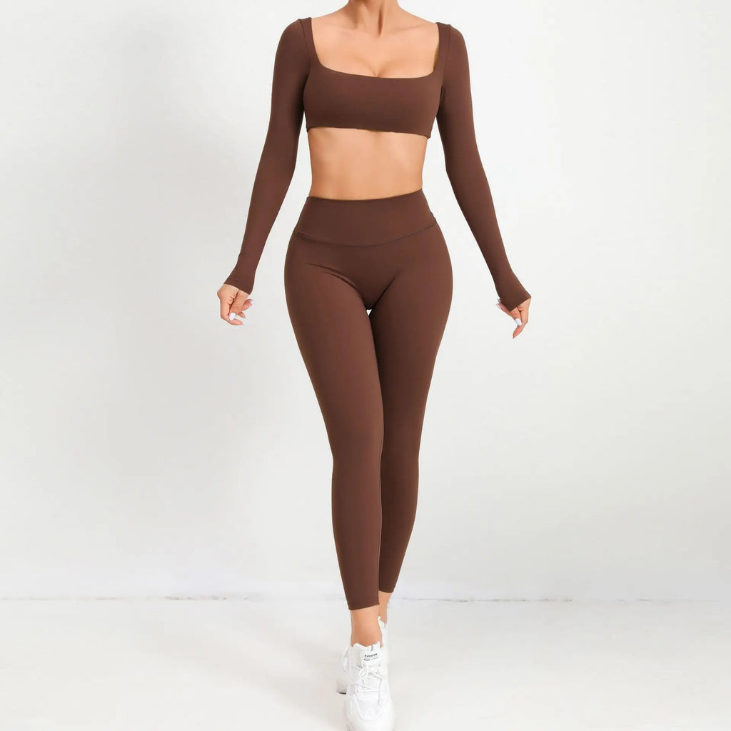 Sports Set Long Top and Push-Up Leggings