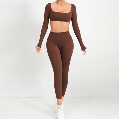 Set Deportivo Top Largo y Leggings Push-Up