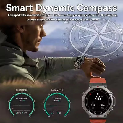 Smartwatch estilo Militar 2025 con GPS